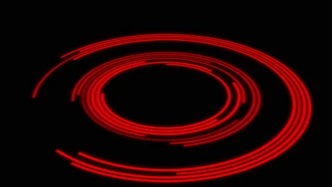3D Arc Offset D Audio Reactive Equalizer Red X60 Degrees Large VJ Loop Animation Video stock 170462481
