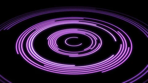 3D Arc Offset D Audio Reactive Equalizer Purple X60 Degrees Large VJ Loop Video stock 295011152