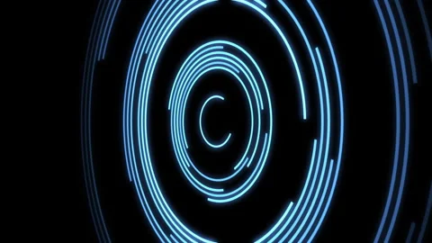 3D Arc Offset D Audio Reactive Equalizer Blue Y50 Degrees Large VJ Loop Video stock 300296412