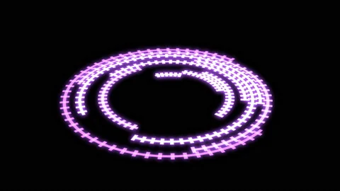 3D Arc Offset E Audio Reactive Equalizer Purple X60 Degrees VJ Loop Animation 스톡 동영상 171049805