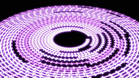 3D Arc Offset E Audio Reactive Equalizer Purple X60 Degrees Large VJ Loop 스톡 동영상 238027386