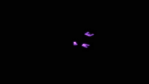 3D Arc Offset Tribal Audio Reactive Equalizer Purple X60 Degrees Small VJ Loop Video stock 167203511