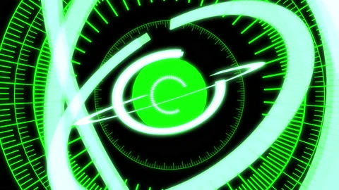 3D Arc Sphere Audio Reactive Equalizer Bold Green VJ Loop Animation Stock Footage 155072646