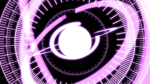 3D Arc Sphere Audio Reactive Equalizer Bold Purple VJ Loop Animation Stock Footage 159036993