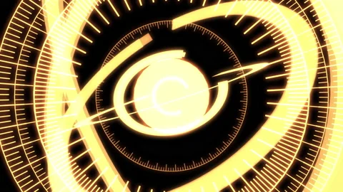 3D Arc Sphere Audio Reactive Equalizer Bold Yellow VJ Loop Animation Video stock 162051919