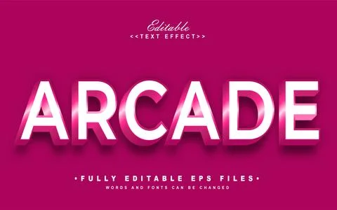 3d arcade  text effect Stock Illustration