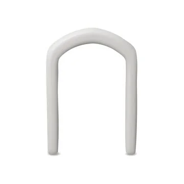 3D arch frame vector illustration, white glossy window or door, realistic Stock Illustration