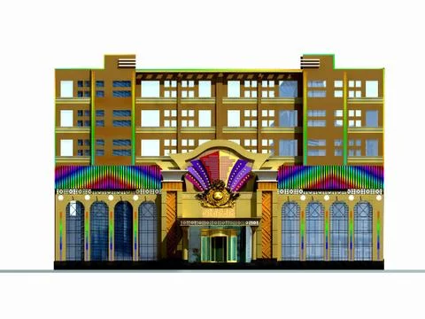 3d architectural Illustrazione stock