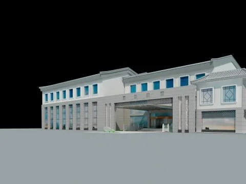 3d architectural. Illustrazione stock
