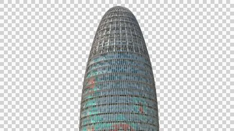 3D Architectural Rendering of the Agbar Tower in Barcelona Stock Illustration