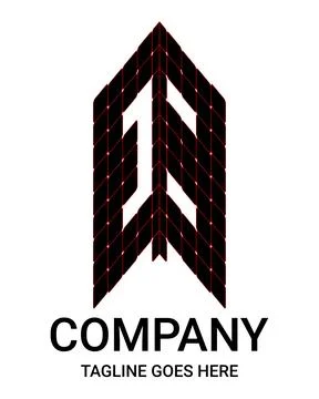 3D Architecture Logo with Capital I Initial. The design looks like 3D. Stock Illustration