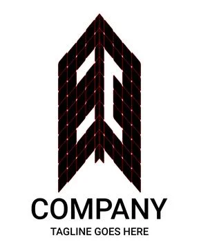 3D Architecture Logo with Capital 'I" Initial. The design looks like 3D. Stock Illustration