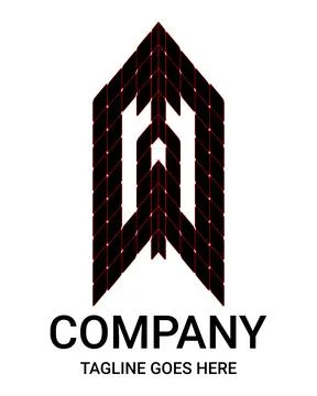 3D Architecture Logo with Capital M Initial. The design looks like 3D. Stock Illustration