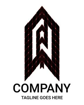 3D Architecture Logo with Capital 'N" Initial. The design looks like 3D. Stock Illustration