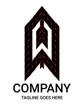 3D Architecture Logo with Capital "O" Initial. The design looks like 3D. Stock Illustration