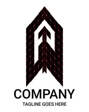 3D Architecture Logo with Capital 'P' Initial. The design looks like 3D. Stock Illustration