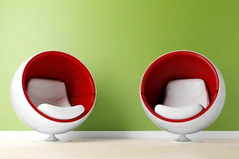 3d armchair, studio shot Illustrazione stock
