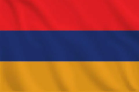 3D Armenia waving flag pattern background. Realistic national flag design. .. Stock Illustration