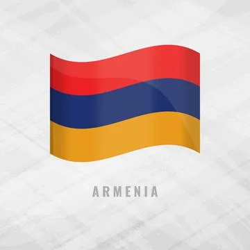 3D Armenia waving flag pattern background. Realistic national flag design o.. 스톡 일러스트