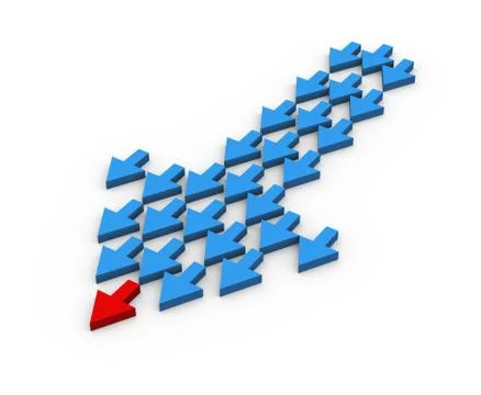 3d arrow of arrows Stock Illustration