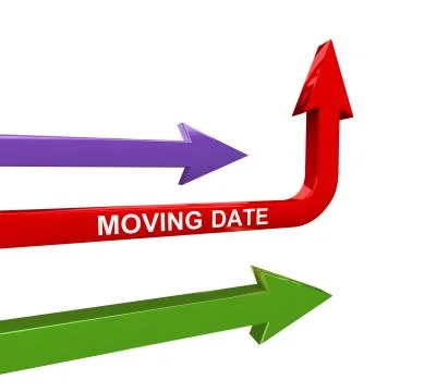 3d arrow of changing date Illustrazione stock