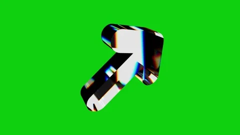 3D Arrow disspersion Green Screen Stock Footage 317414278