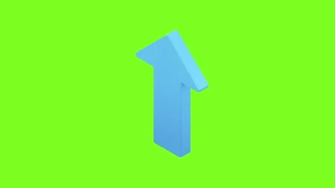 3d arrow icon on green screen, direct sy... | Stock Video | Pond5