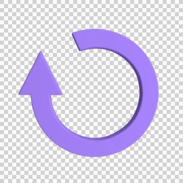 3d arrow icon. Round arrow. 3d rendering Stock Illustration