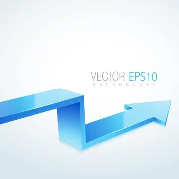 3d arrow illustration in isolated background Stock Illustration