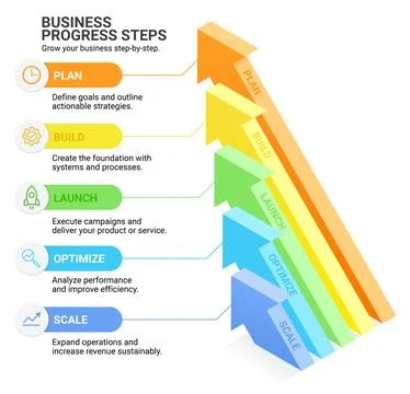 3D Arrow infographic template background Stock Illustration