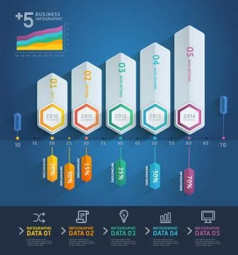 3d arrow infographics. Vector illustration. Stock Illustration