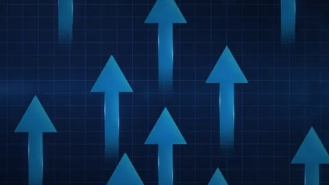 3D Arrow line growth direction, business concept animation 4k. Stock Footage 288683143