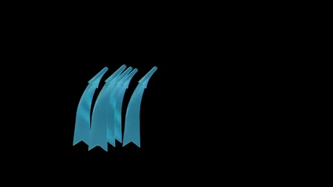 3D Arrow Loop Movement Stock Footage 292337981