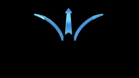 3D Arrow Motion Graphic Spreading From Bottom Video stock 292337957