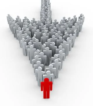 3d arrow from people Illustrazione stock