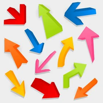 3D arrow Stock Photos