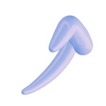 3D arrow up pointer icon minimalist style illustration. isolated on white bac イラスト素材