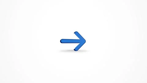 3D Arrow Right Forward Icon Animated Loop on White Background 4K Stock Footage 347650850