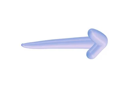 3D arrow right pointer icon minimalist style illustration. isolated on white Stockillustratie