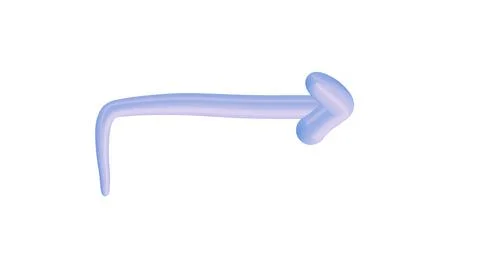 3D arrow right pointer icon minimalist style illustration. isolated transparent Stock Illustration