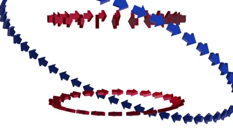 3D Arrow Rings  - 4K Resolution Ultra HD Stock Footage 41829184