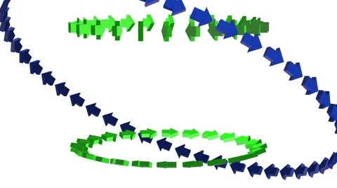 3D Arrow Rings  - 4K Resolution Ultra HD Stock Footage 41829210