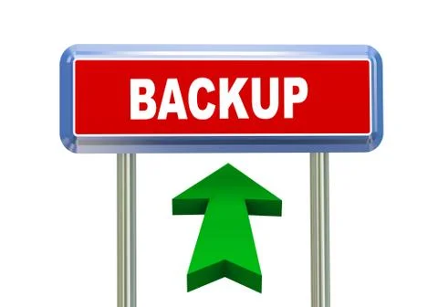 3d arrow road sign - back-up Stock Illustration
