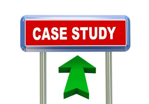 3d arrow road sign - case study Stock Illustration