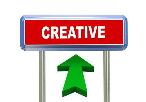 3d arrow road sign - creative 스톡 일러스트