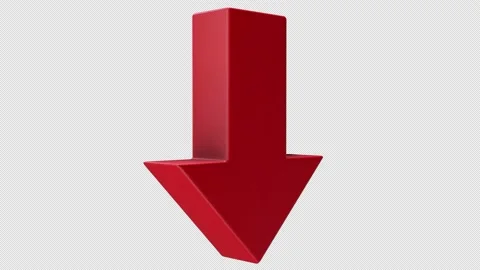 3d arrow rotates on an alpha channel background Stock Footage 142964461