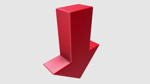 3d arrow rotates on an alpha channel background Stock Footage 142964477