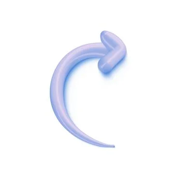 3D arrow round frame pointer icon minimalist style illustration. isolated on Stock Illustration