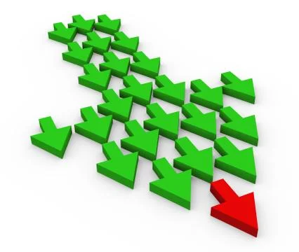 3d arrow shape Illustrazione stock