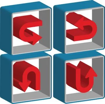 3d arrow sign Stock Illustration